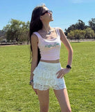 Choosing the ivory skort says you’re ready to show off in the Charming Allure Drop Waist Tiered Lace Skort, a warm-weather staple that elevates your outfit and seasonal style.