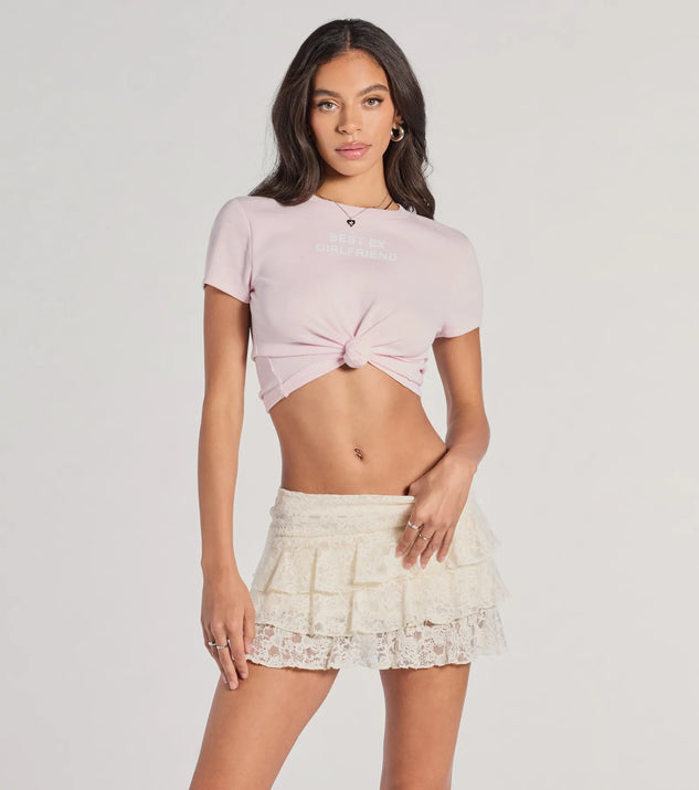 Charming Allure Drop Waist Tiered Lace Skort | Windsor
