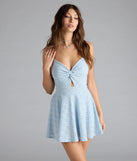 Choosing a light blue romper like the So Flirty Eyelet Knit Skater Romper means you’re ready for anything—no outfit planning needed, just style, go, and glow.