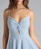 Choosing a light blue romper like the So Flirty Eyelet Knit Skater Romper means you’re ready for anything—no outfit planning needed, just style, go, and glow.