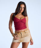 Fray Game Strong Denim Mini Skirt