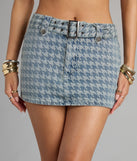 Clueless Vibes Denim Belted Mini Skirt