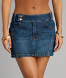 Falling For Denim Mini Skirt
