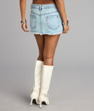 Star Studded Rhinestone Denim Skort