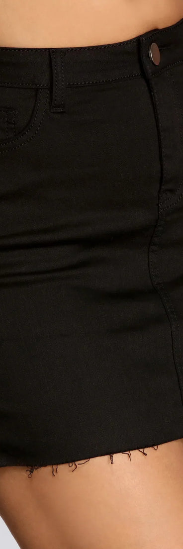 Elise Lace Up Mini Skirt by Windsor Denim