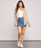 Button Up Cargo Denim Mini Skirt