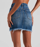 Elise Destructed Denim Mini Skirt by Windsor Denim