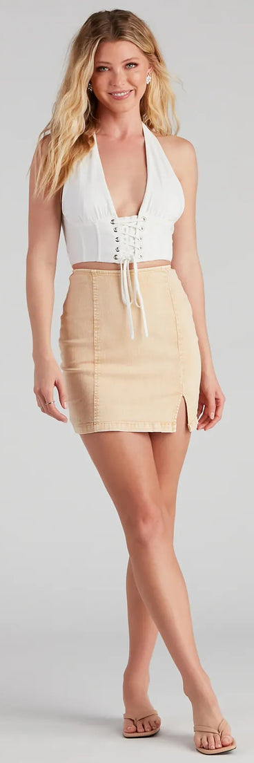Forever Trendy Denim Mini Skirt