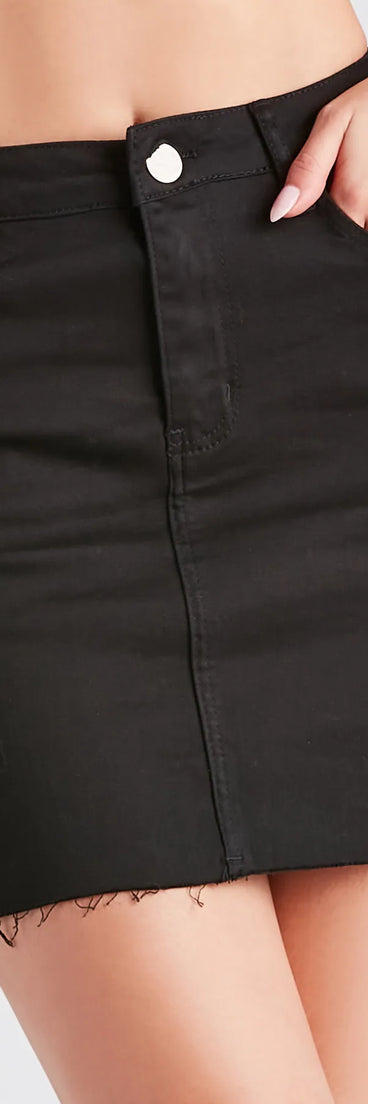 Elise Lace-Up Denim Mini Skirt by Windsor Denim