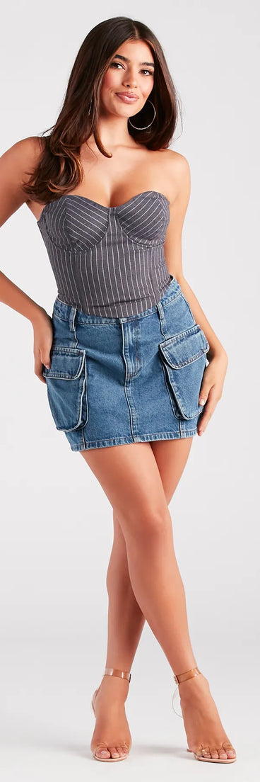 Cargo Darling Denim Mini Skirt
