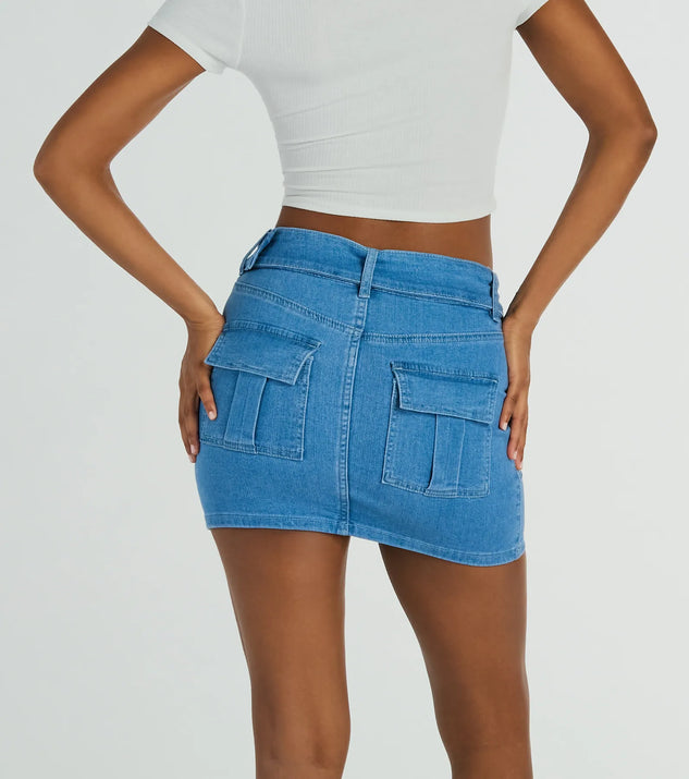 Trendsetting Look Belted Denim Mini Skirt | Windsor Trendsetting Look Belted Denim Mini Skirt | Windsor