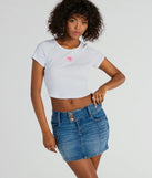 Create bold, fashion-forward looks for spring or summer with the Always A Classic Mid-Rise Denim Mini Skirt in medium denim wash, a must-have piece from Windsor’s collection of stylish bottoms for women.