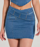 Daily Vibe Cross Belted Denim Mini Skirt