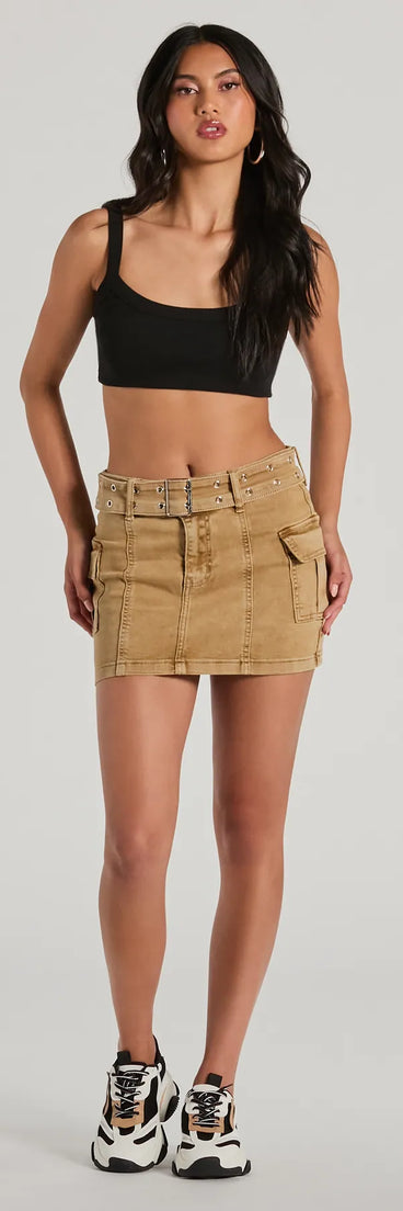 Top Of The Trends Belted Cargo Mini Skirt | Windsor Top Of The Trends Belted Cargo Mini Skirt | Windsor