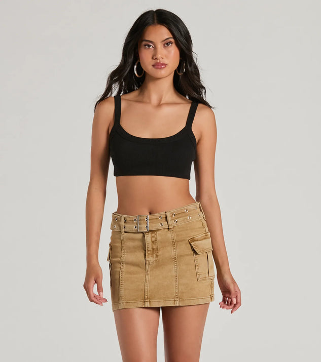 Top Of The Trends Belted Cargo Mini Skirt | Windsor