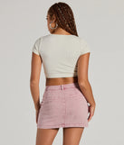 Cool Factor Cargo Denim Mini Skirt