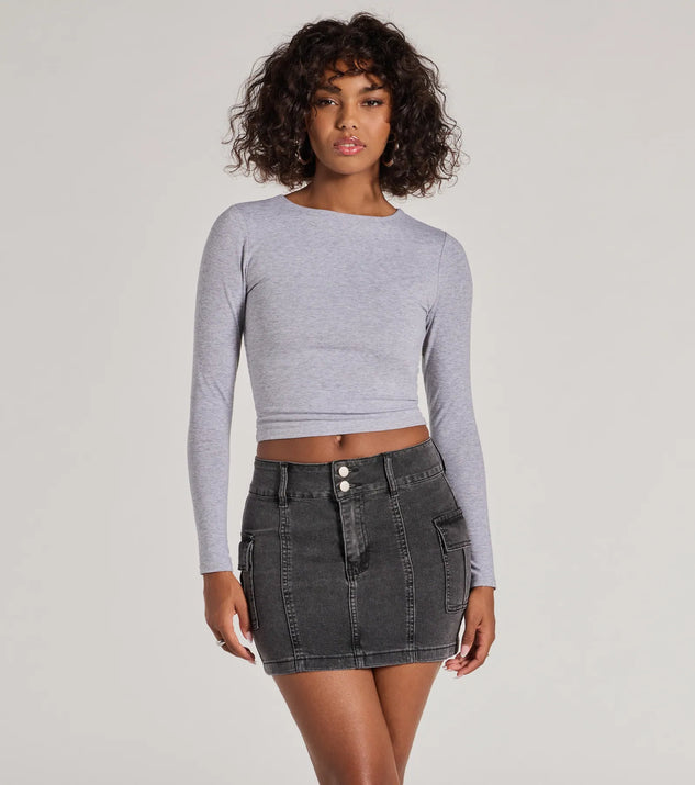 Casual Cool Girl Cargo Denim Mini Skirt | Windsor Casual Cool Girl Cargo Denim Mini Skirt | Windsor