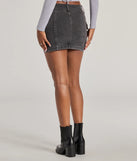 The Casual Cool Girl Cargo Denim Mini Skirt is a trendy women's bottom in charcoal, designed with modern details and alluring textures to complete chic outfits for 2025.