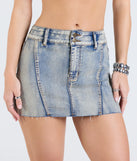 Choosing the denim blue skirt says you’re ready to show off in the One Less Problem Mid-Rise Denim Mini Skirt, a warm-weather staple that elevates your outfit and seasonal style.
