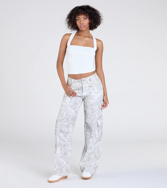 Off The Radar Camouflage Straight Leg Denim Jeans