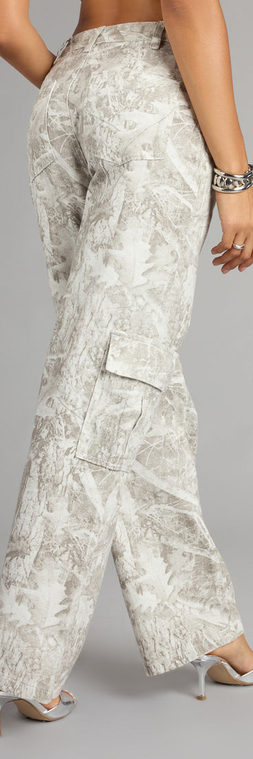 Off The Radar Camouflage Straight Leg Denim Jeans