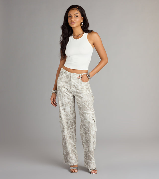 Off The Radar Camouflage Straight Leg Denim Jeans | Windsor
