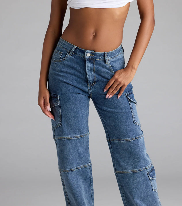 Street Style Straight-Leg Cargo Denim Jeans | Windsor