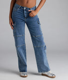 Choosing medium denim wash jeans means the Street Style Straight-Leg Cargo Denim Jeans are your new power move—polished enough for plans, bold enough for the gram.