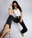 Wild Star Cheetah Mid-Rise Denim Jeans