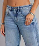 Chill Vibes Mid-Rise Barrel Jeans
