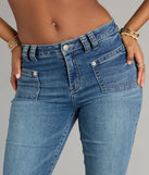 Walk This Way Mid Rise Flare Denim Jeans