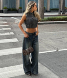 Off Duty Vibe Mid Rise Wide Leg Denim Jeans