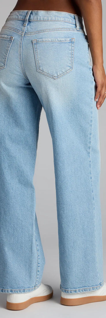 Style up your rotation with the Currently Trending Low-Rise Denim Jeans, trendy medium denim wash jeans made to anchor every outfit with attitude and ease.