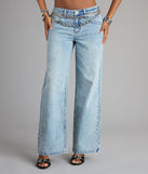 Casual Chaos Mid-Rise Wide Leg Denim Jeans