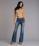 Street Flare Mid-Rise Flare Denim Jeans