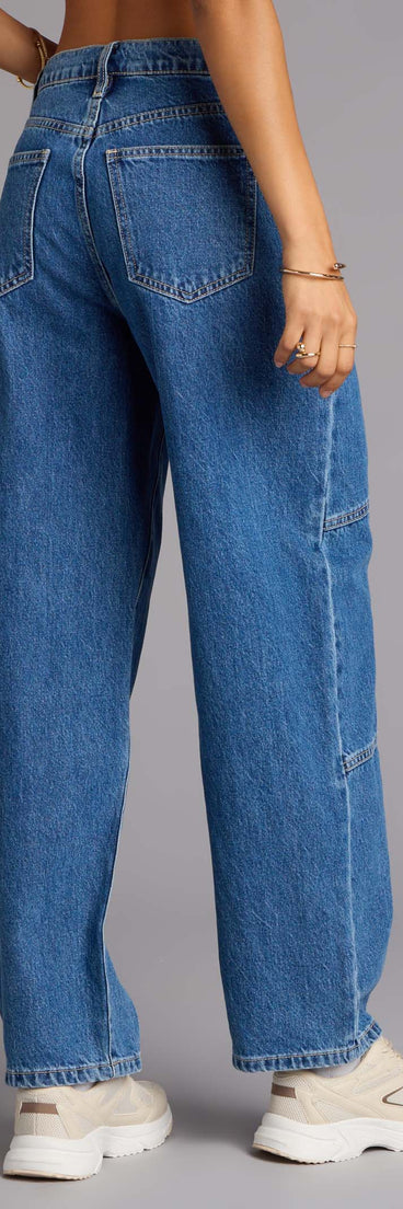 This piece brings trend-right energy to the Chill Factor Mid-Rise Barrel Denim Jeans, perfect for fall outfits that stand out.