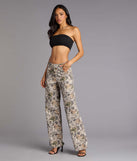 Off Duty Mid-Rise Camouflage Denim Jeans