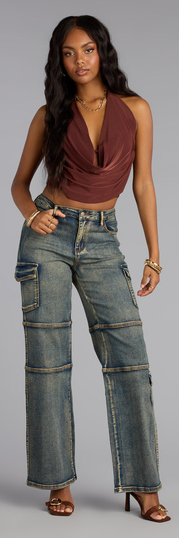 Off Duty Cargo Denim Pants