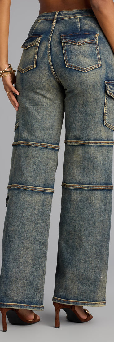 Off Duty Cargo Denim Pants