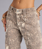 Wild Moves Snake Print Wide-Leg Jeans