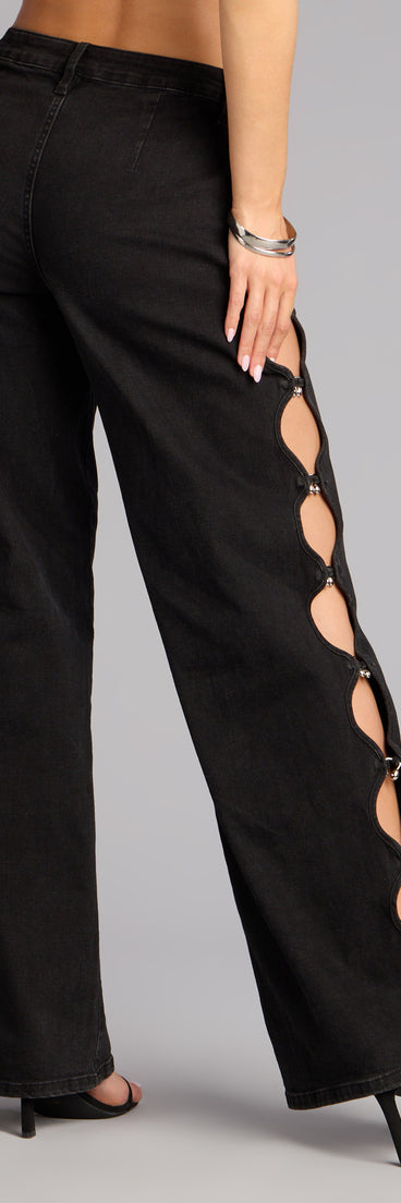Main Character Mid-Rise Cutout Jeans