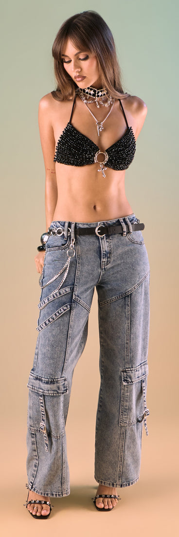 Just Threw It On Cargo Denim Jeans