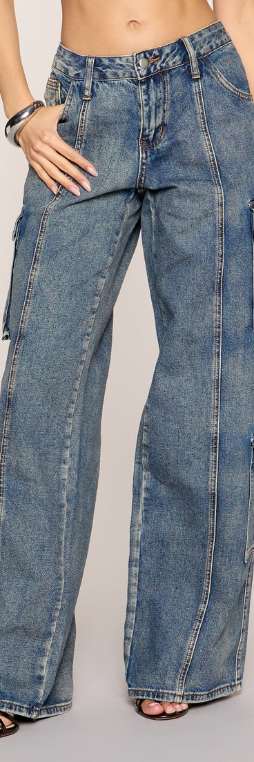 Pocket Full Of Plans Cargo Denim Jeans
