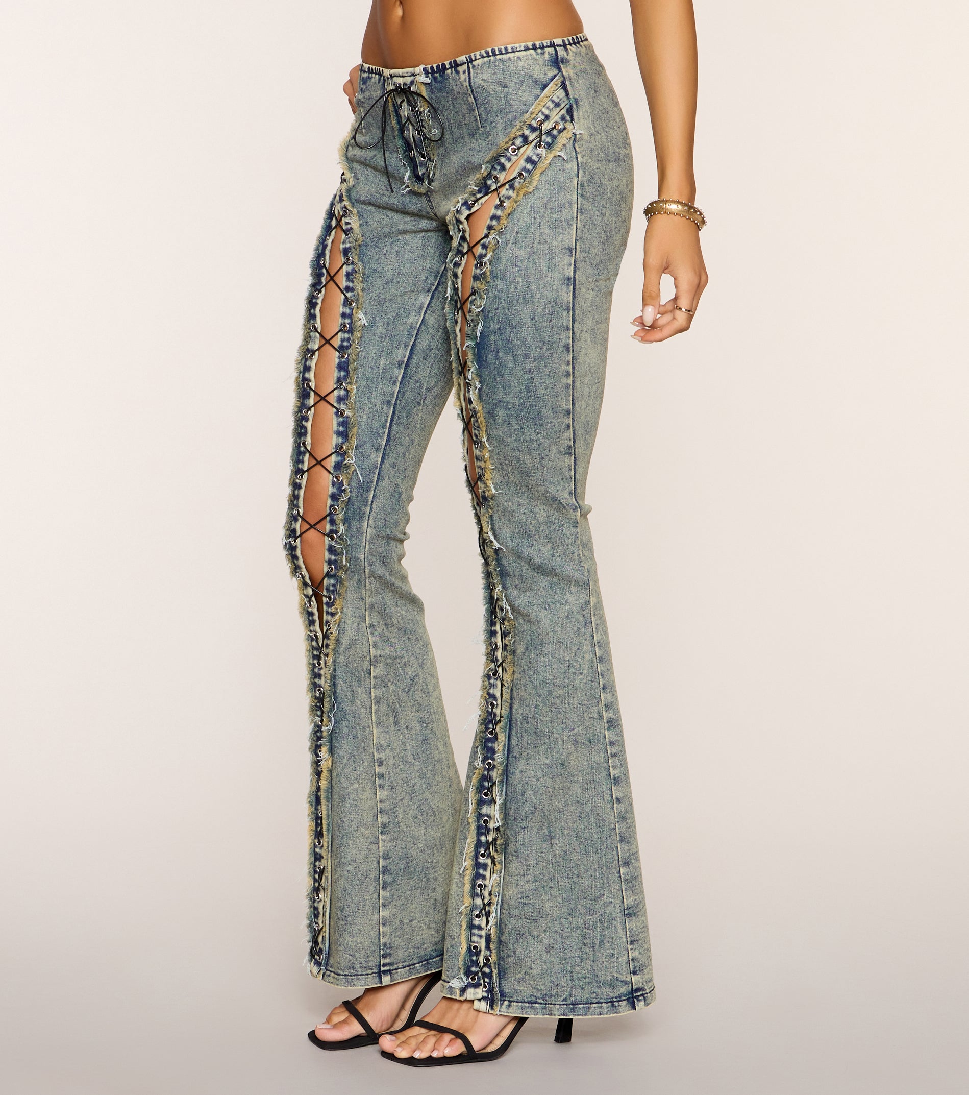 Stolen Spotlight Lace-Up Denim Jeans | Windsor