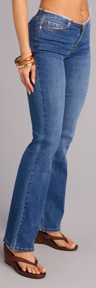 Undone Edge Low Rise Bootcut Jeans
