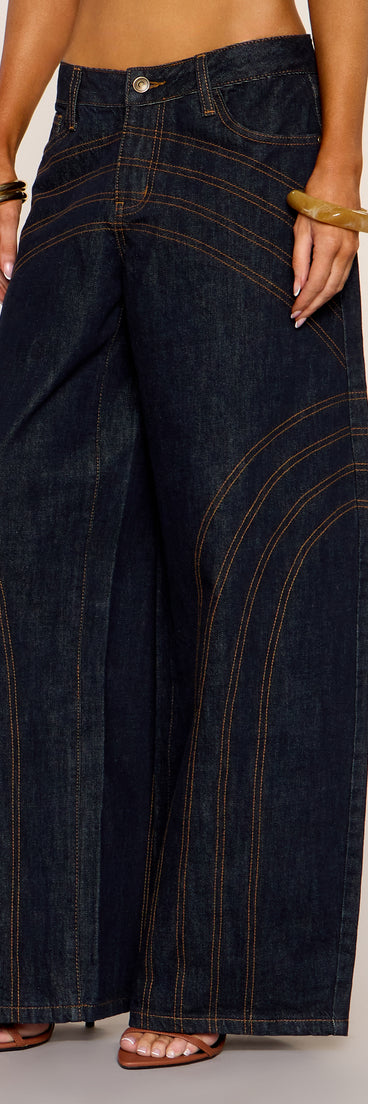 Stitch Scene Wide Leg Denim Jeans