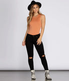 Josie Mid Rise Skinny Jeans