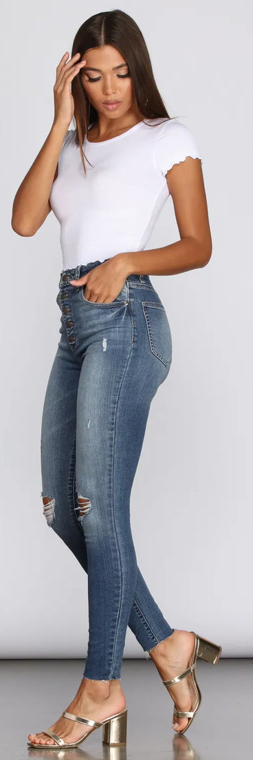 Bella Super High Rise Skinny Ankle Jeans