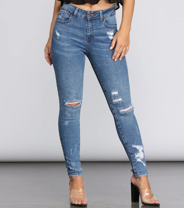 Middle Ground Distressed Skinny Jeans