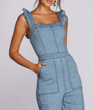 Go Wide Denim Jumpsuit
